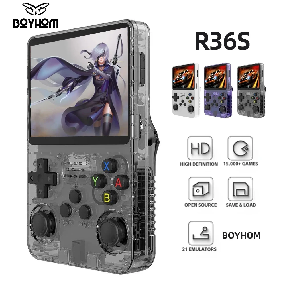 Retro Gaming R36S - BOYHOM R36S Retro Handheld Video Game