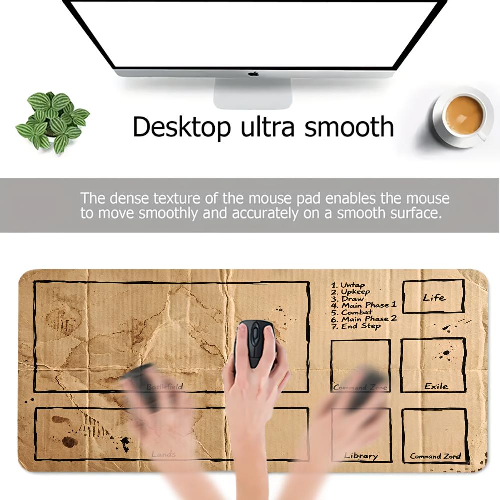 Retro Gaming Desk - Retro Aged Paper MTG Mouse Pad