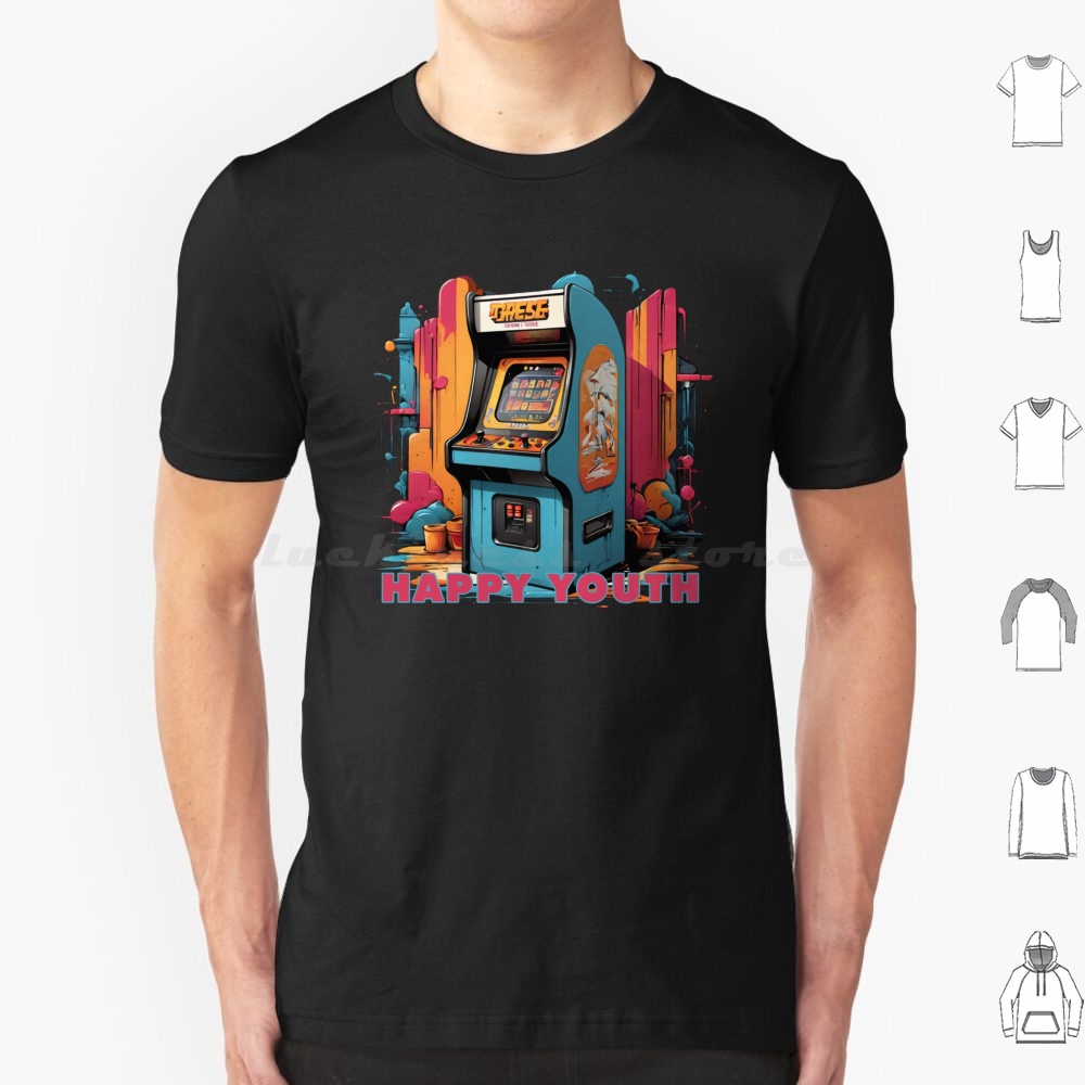 Retro Gaming Videos - Happy Youth-Arcade T Shirt Men Women