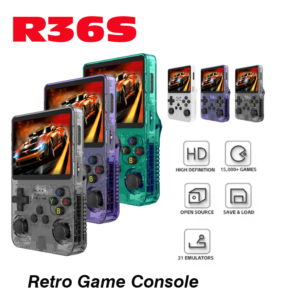 Retro Gaming R36S - BOYHOM R36S Pro Handheld Console 1G