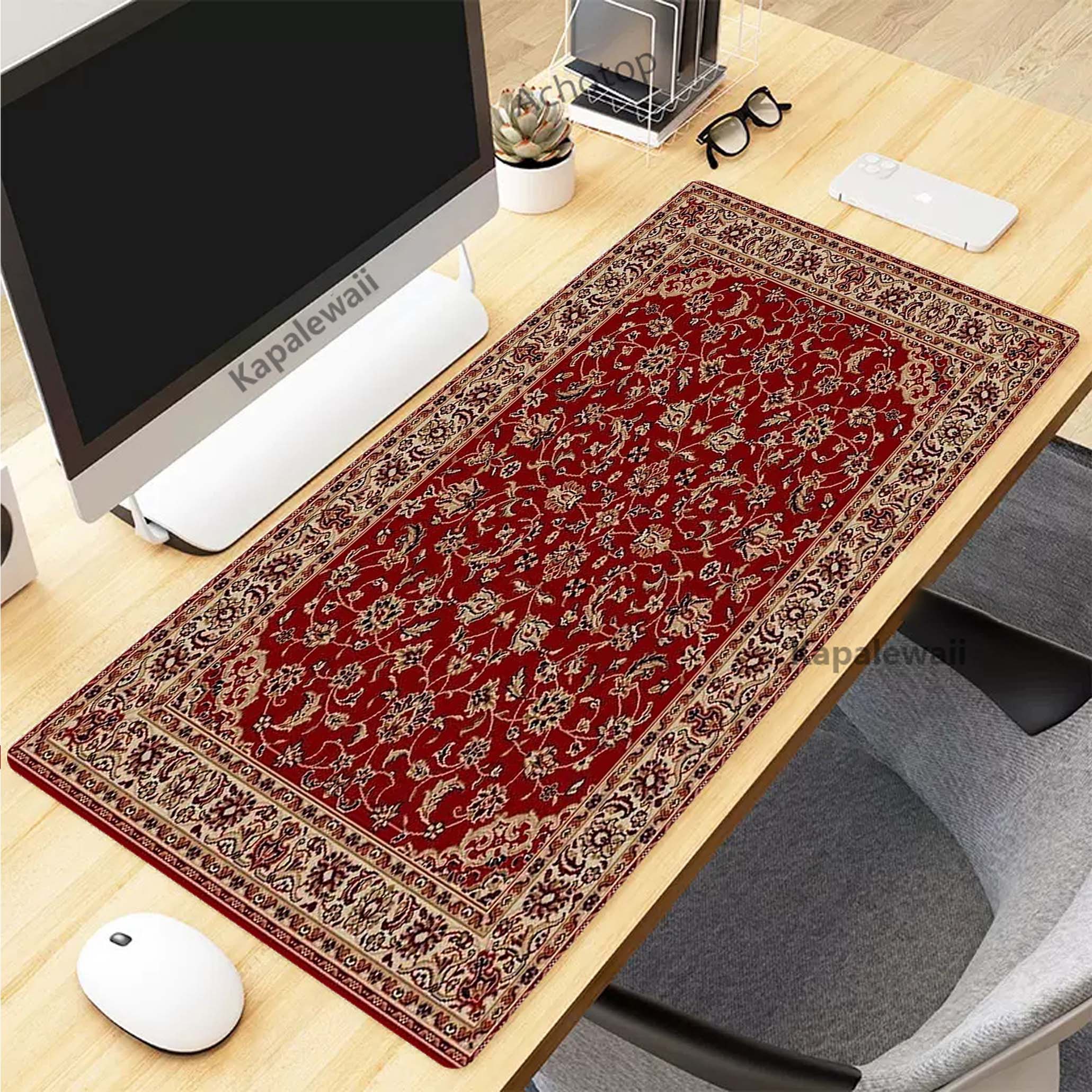 Retro Gaming Desk - Retro Persian Carpet Mouse Pad for