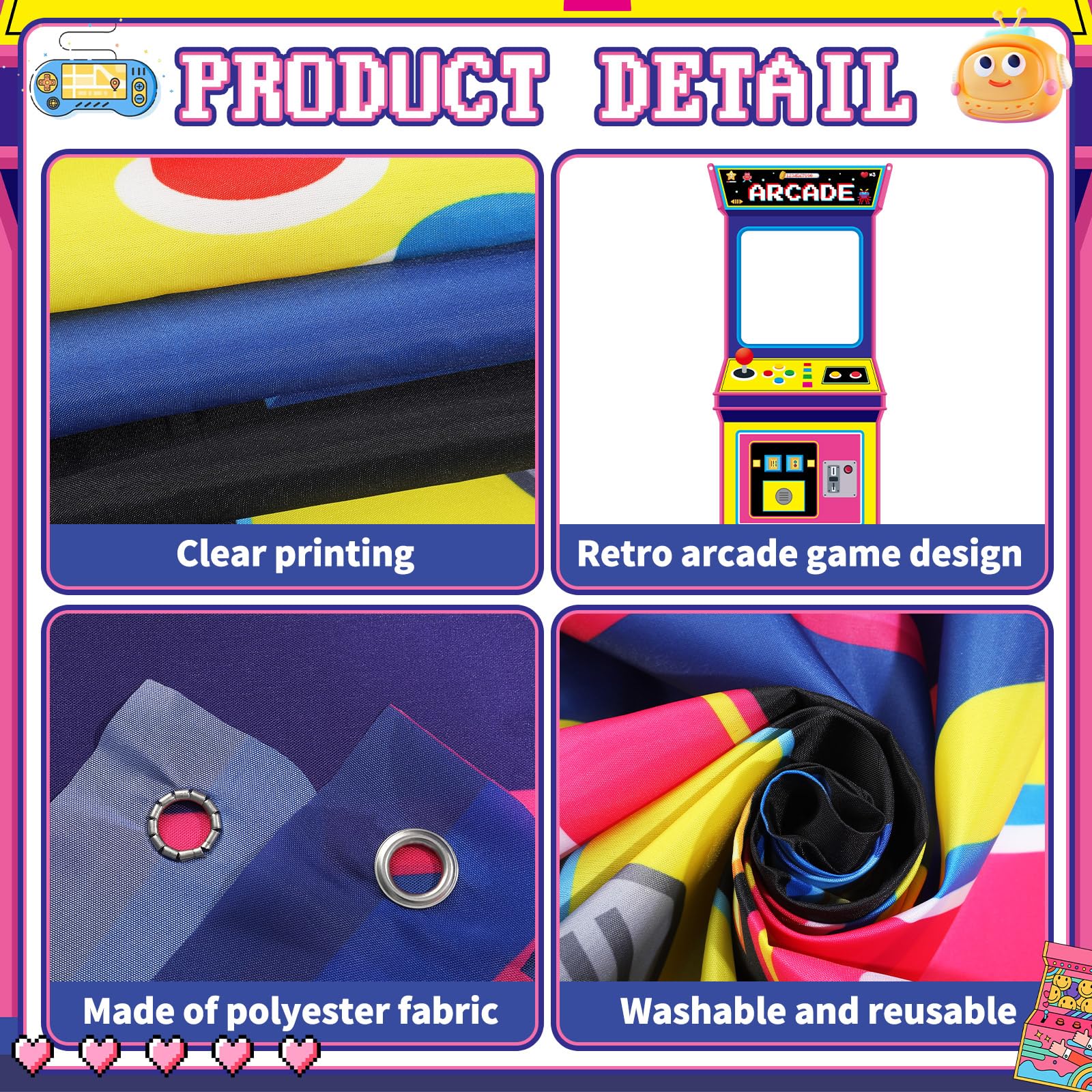 Retro Video Gaming Fabric Arca - Retro Gaming Videos avaliação e preço
