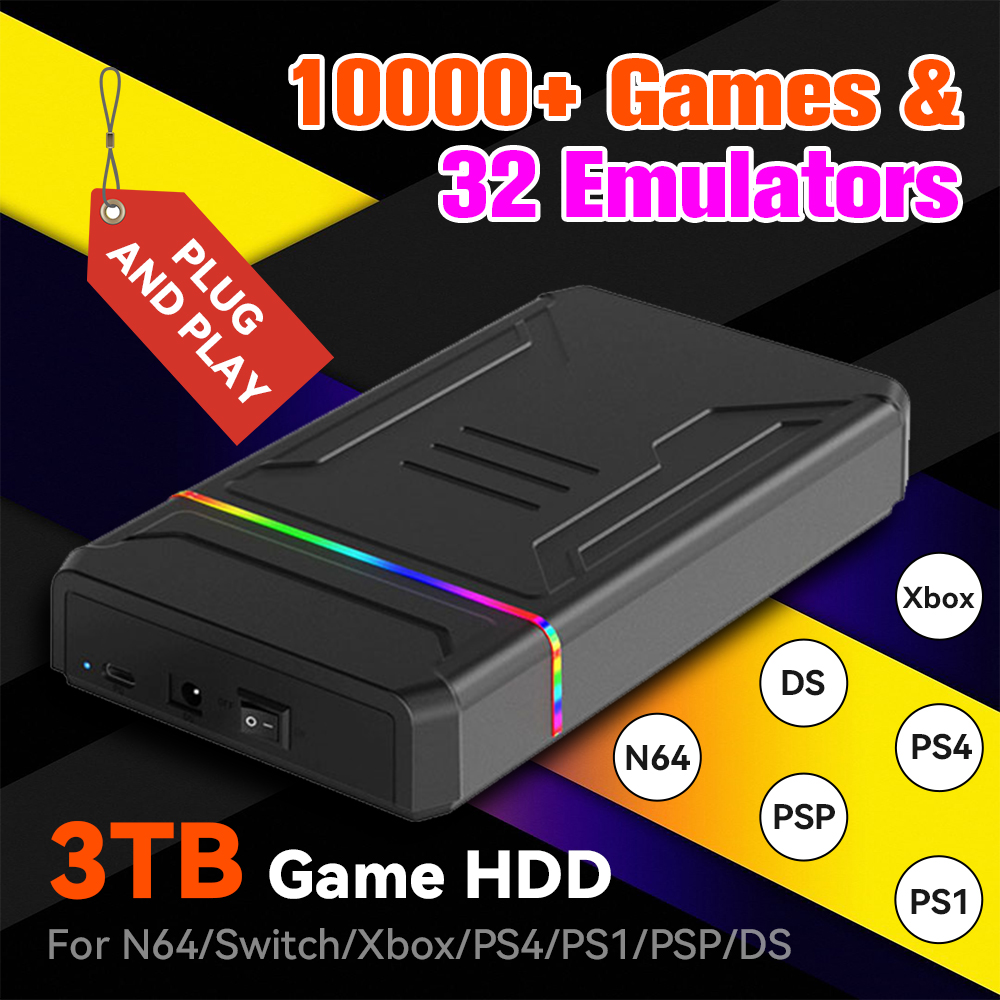 3TB External Retro Game HDD Em - Retro Gaming Xbox avaliação e preço