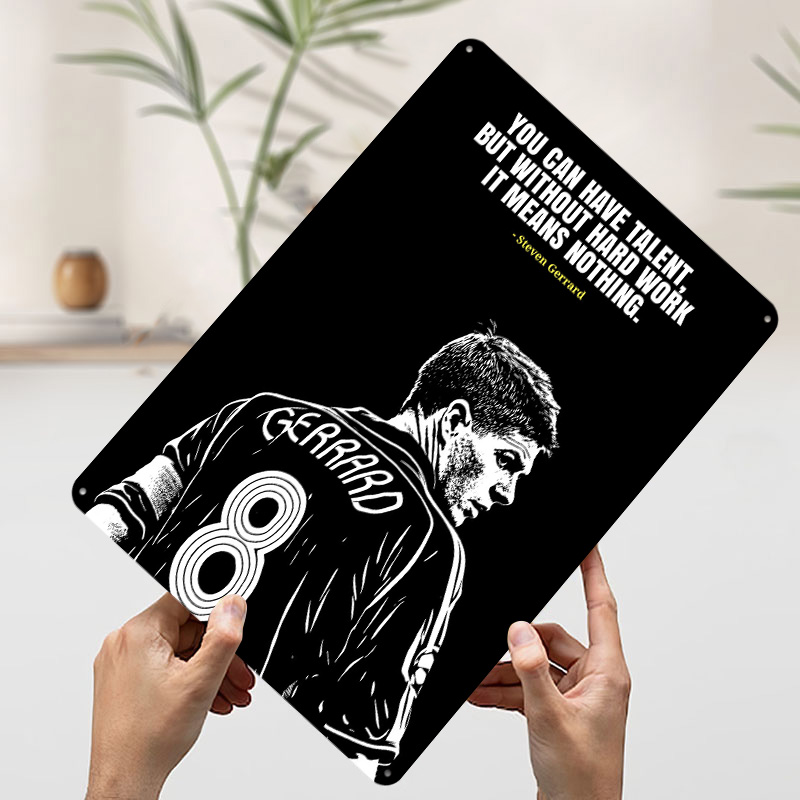 Steven Gerrard Quote Metal Pos - Retro Gaming Desk avaliação e preço