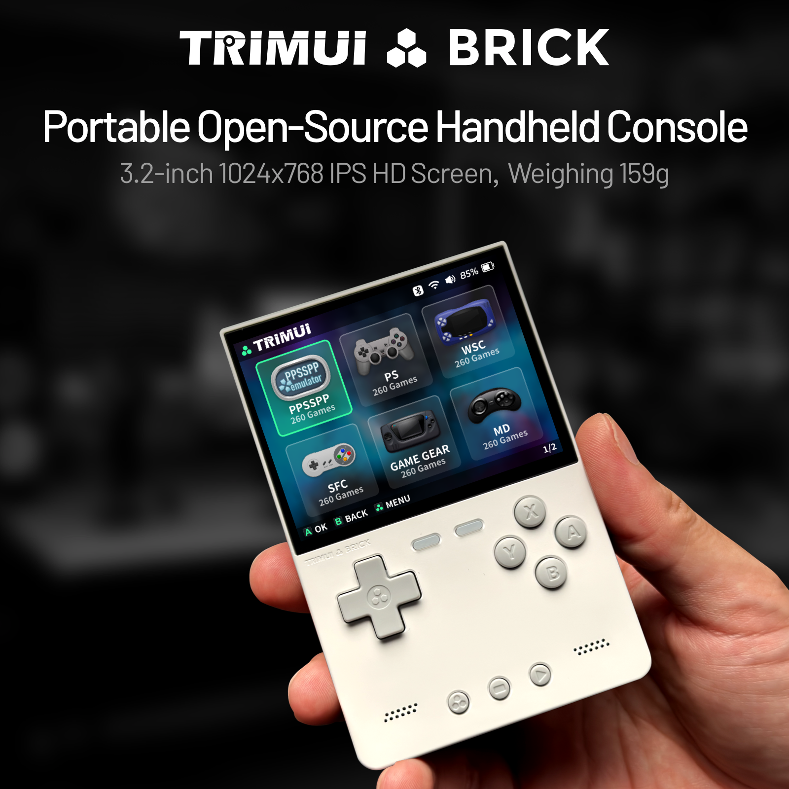 TRIMUI BRICK CNC Metal Retro H - Retro Gaming Linux avaliação e preço