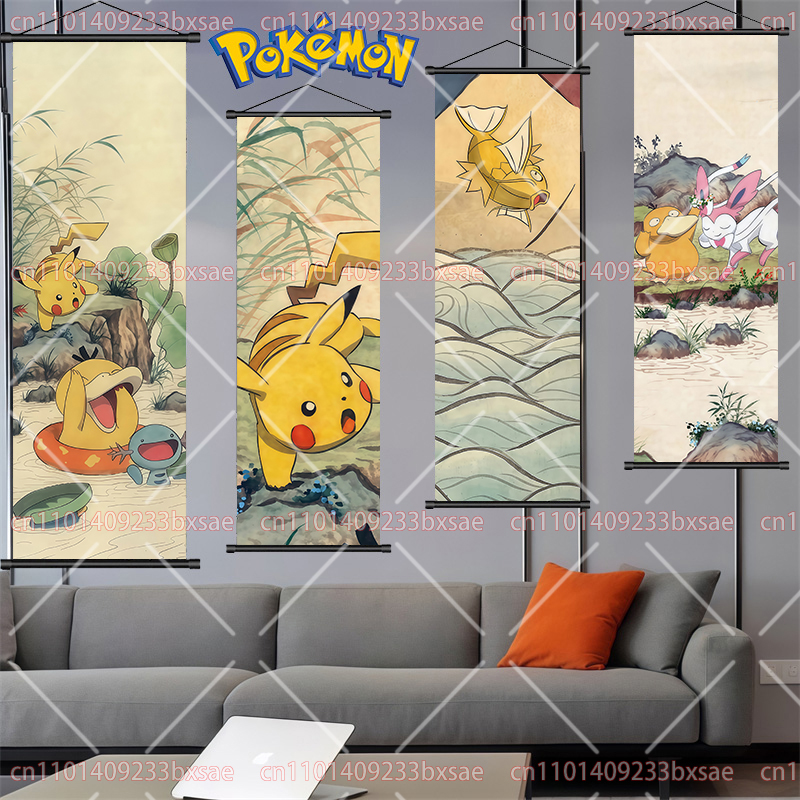 Pokémon Retro Scroll Painting  - Retro Gaming Room avaliação e preço