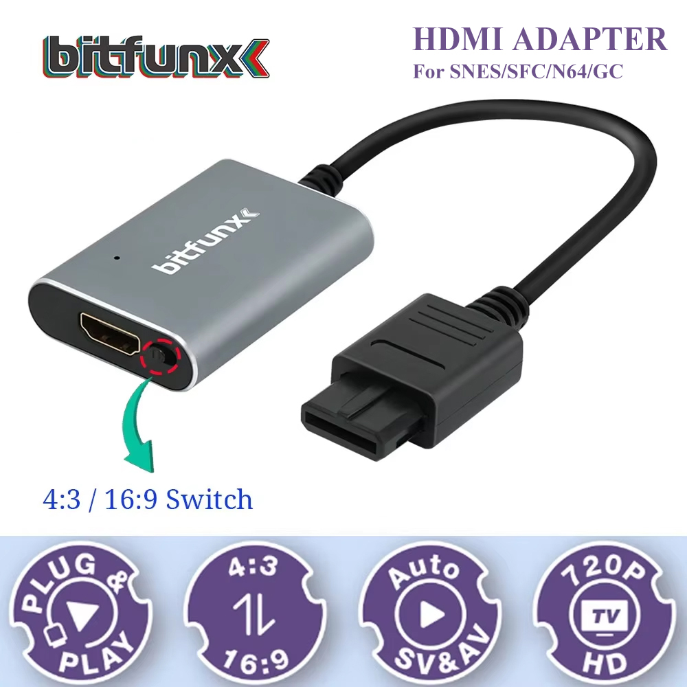 Bitfunx 720P Svideo / AV To HD - Retro Gaming Room avaliação e preço