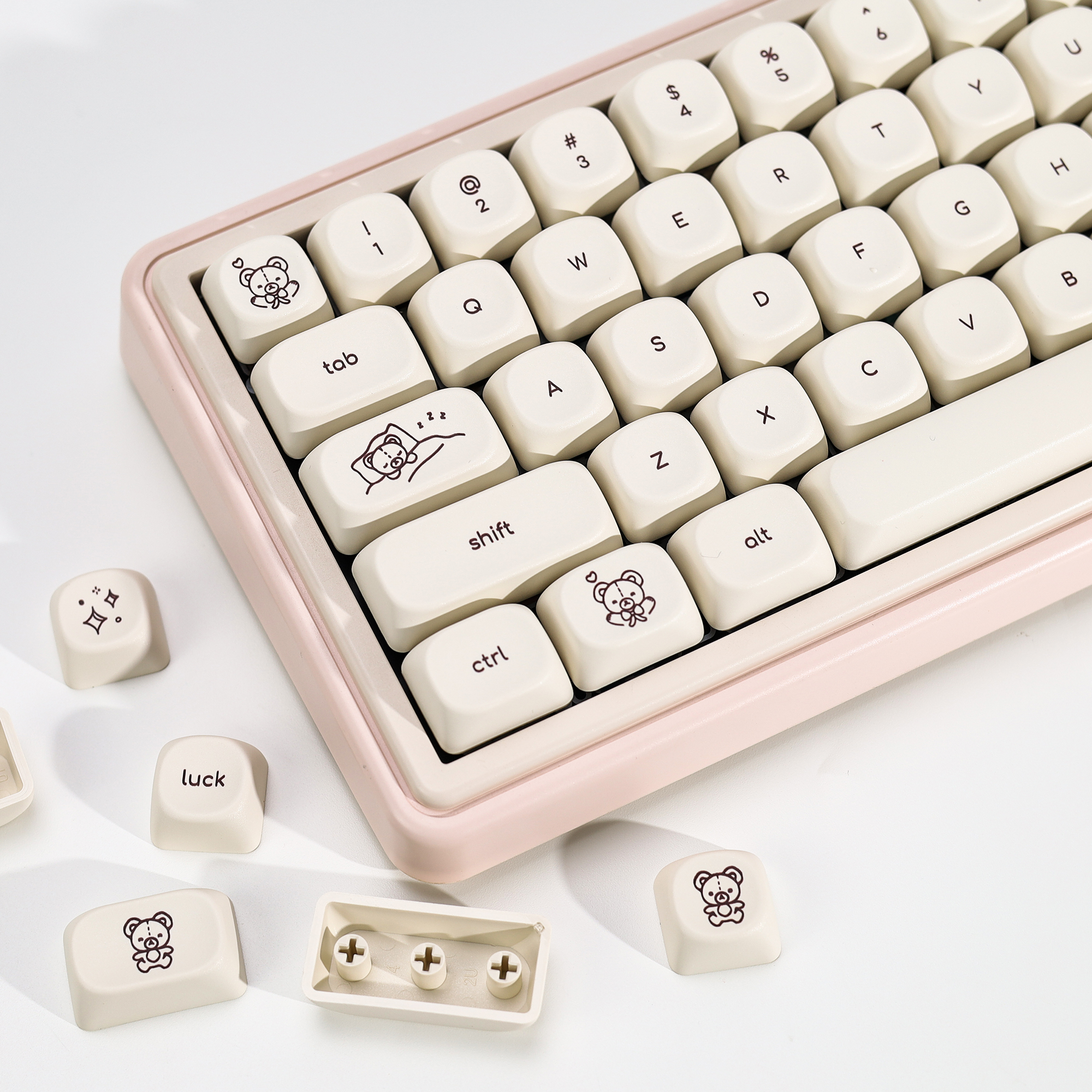 KBDiy Cute Bear Tales Keycaps  - Retro Gaming Keycaps avaliação e preço