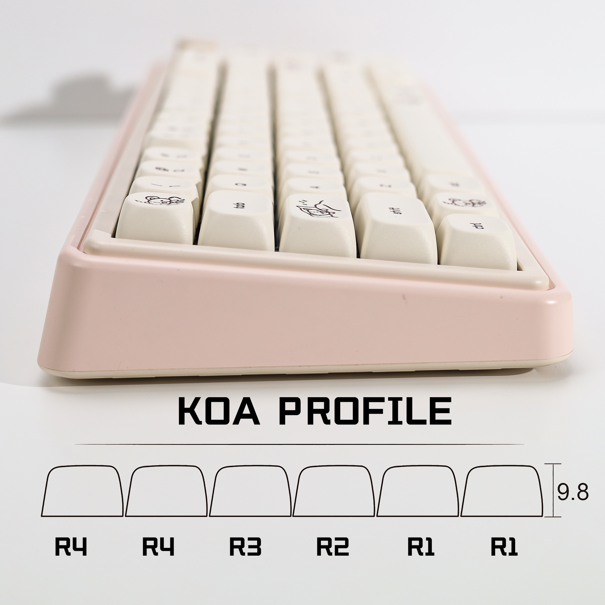KBDiy Cute Bear Tales Keycaps  - Retro Gaming Keycaps avaliação e preço