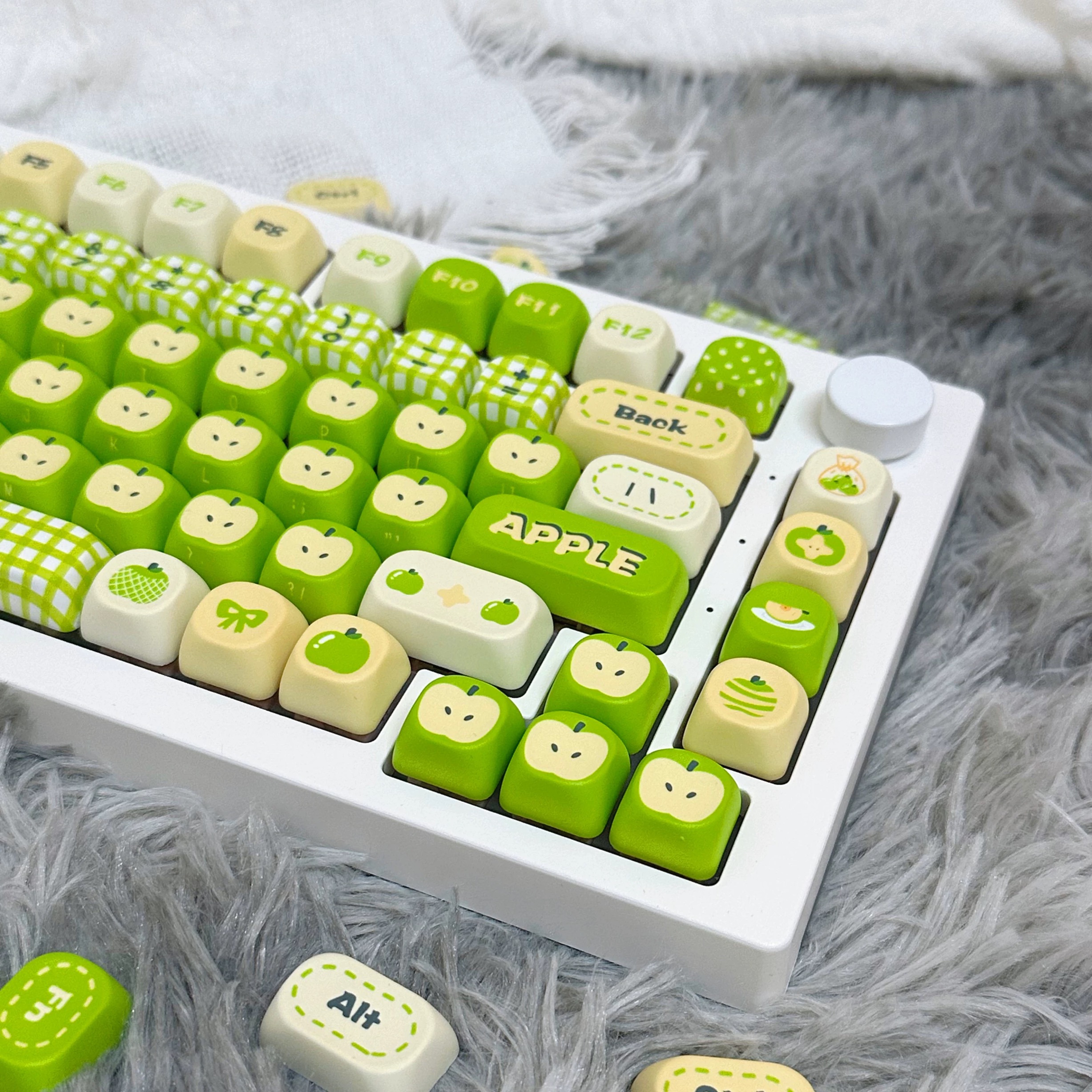 97 Keys Green Red Apple Keycap - Retro Gaming Keycaps avaliação e preço