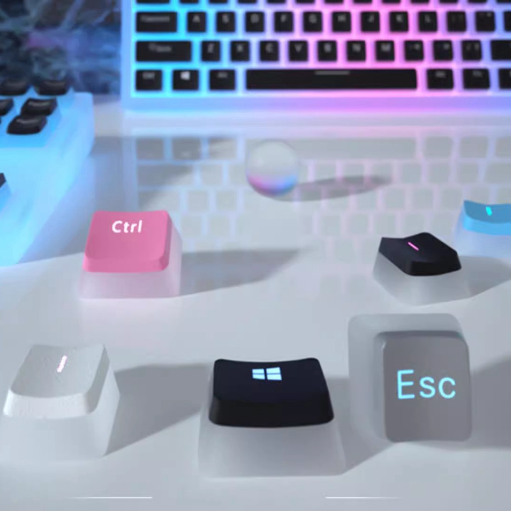 Newest 129Keys Pudding Keycap  - Retro Gaming Keycaps avaliação e preço