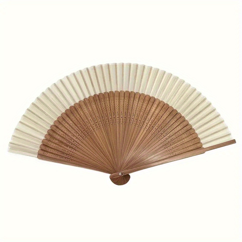 1pc Retro Bamboo Folding Fan,  - Console Retro Gaming Portable avaliação e preço