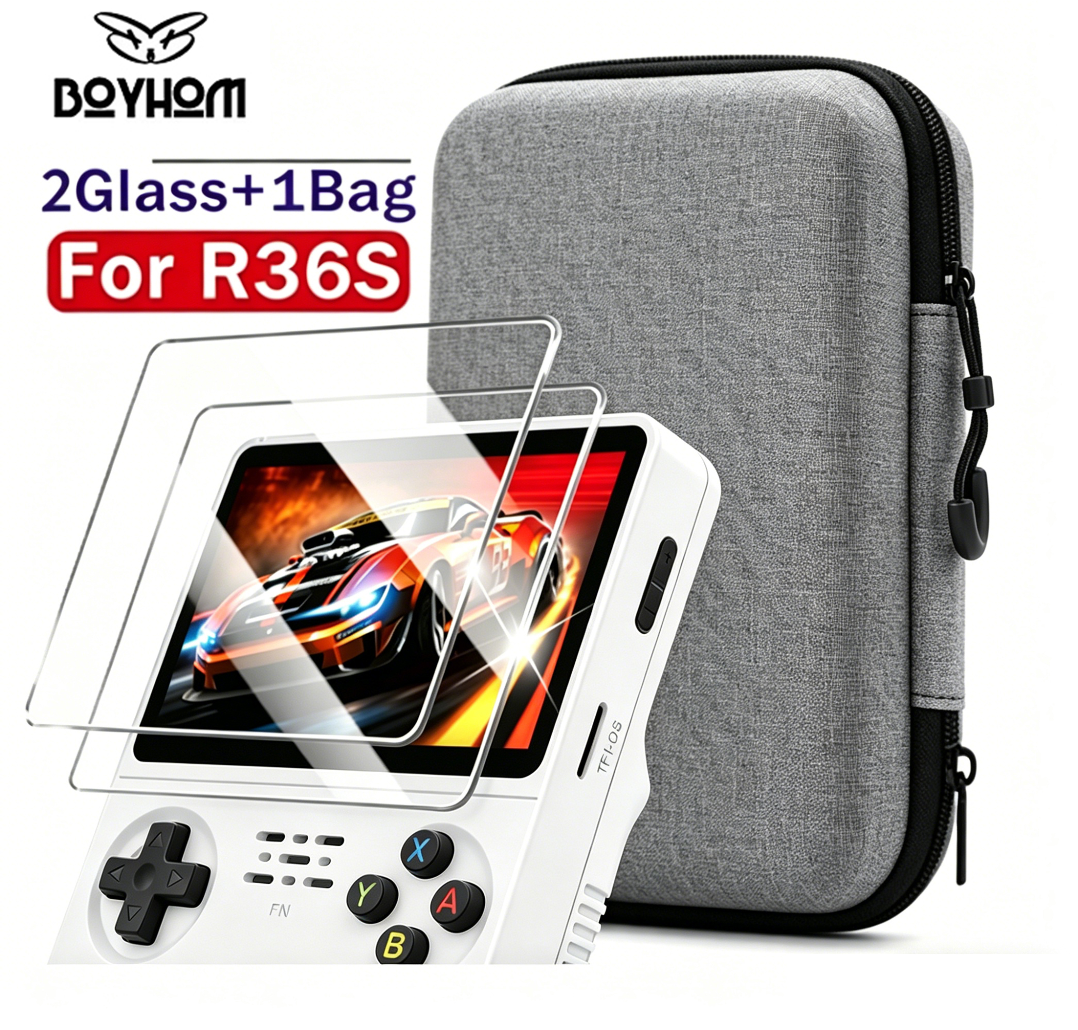 BOYHOM Official R36S Tempered  - Retro Gaming R36S avaliação e preço