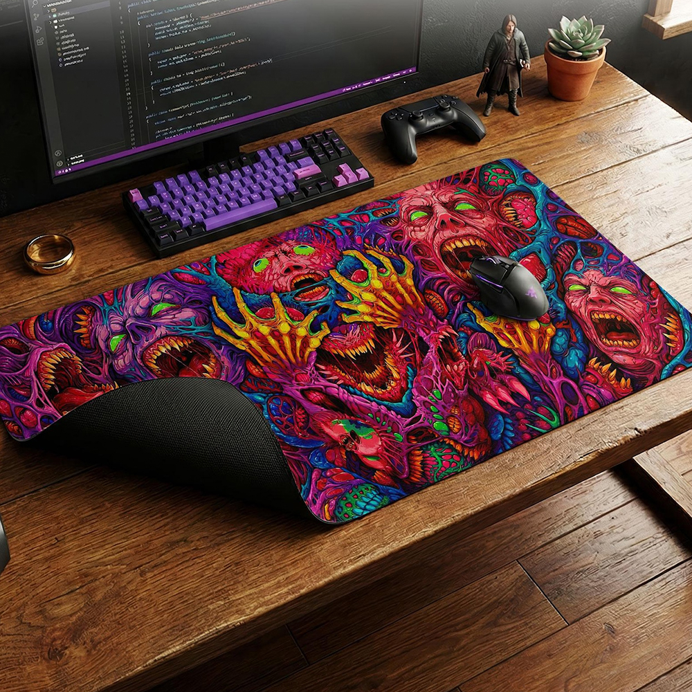 Japan Red Mouse Pad Neon Gore  - Retro Gaming Desk avaliação e preço