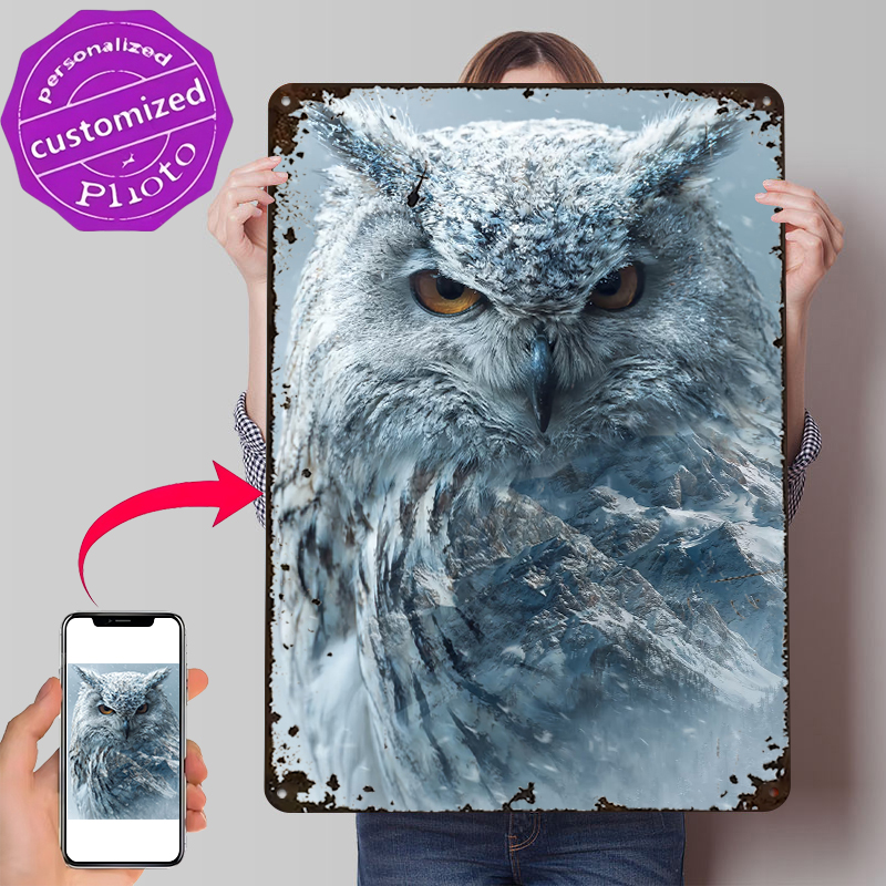 Snowy Owl With Mountain Landsc - Retro Gaming Overlay avaliação e preço
