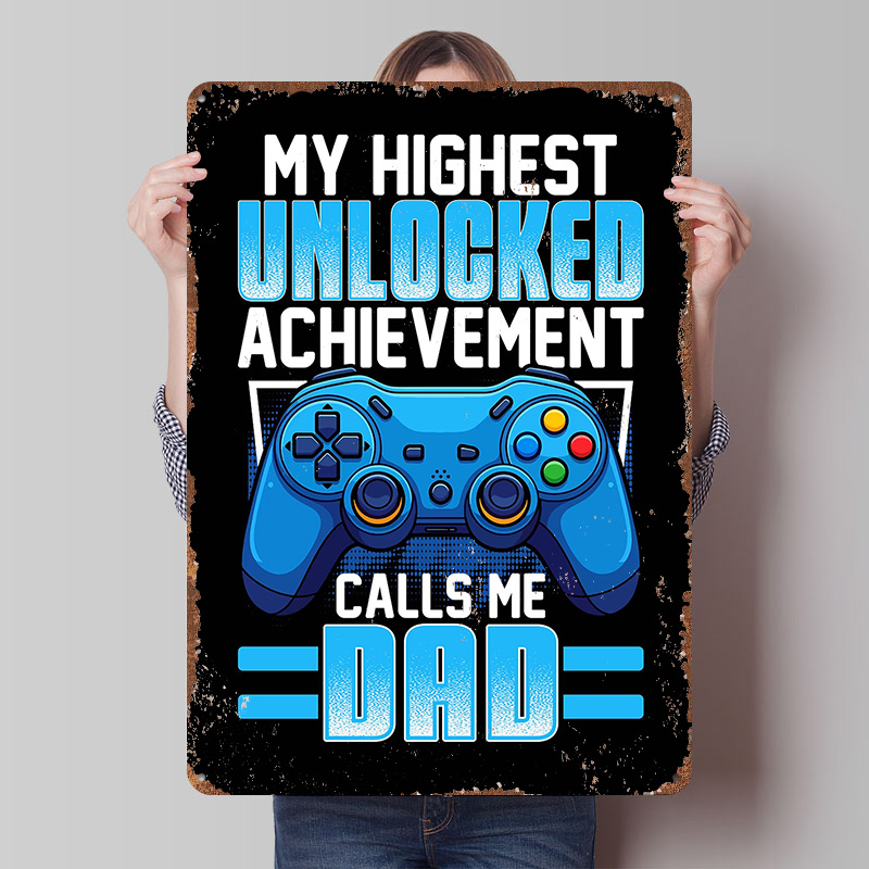 Gaming Dad Achievement Tin Pos - Retro Gaming Achievements avaliação e preço