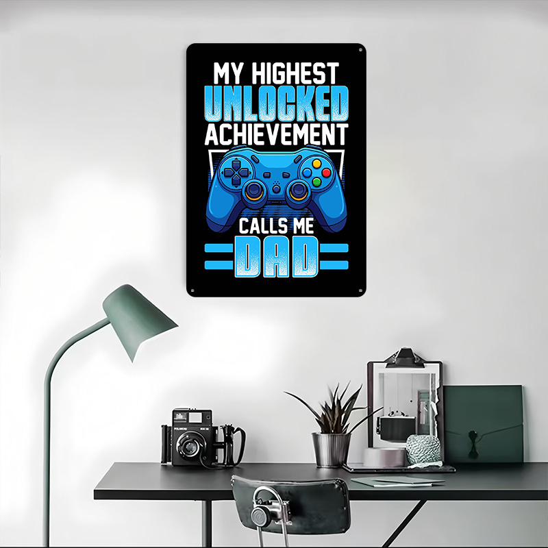 Gaming Dad Achievement Tin Pos - Retro Gaming Achievements avaliação e preço
