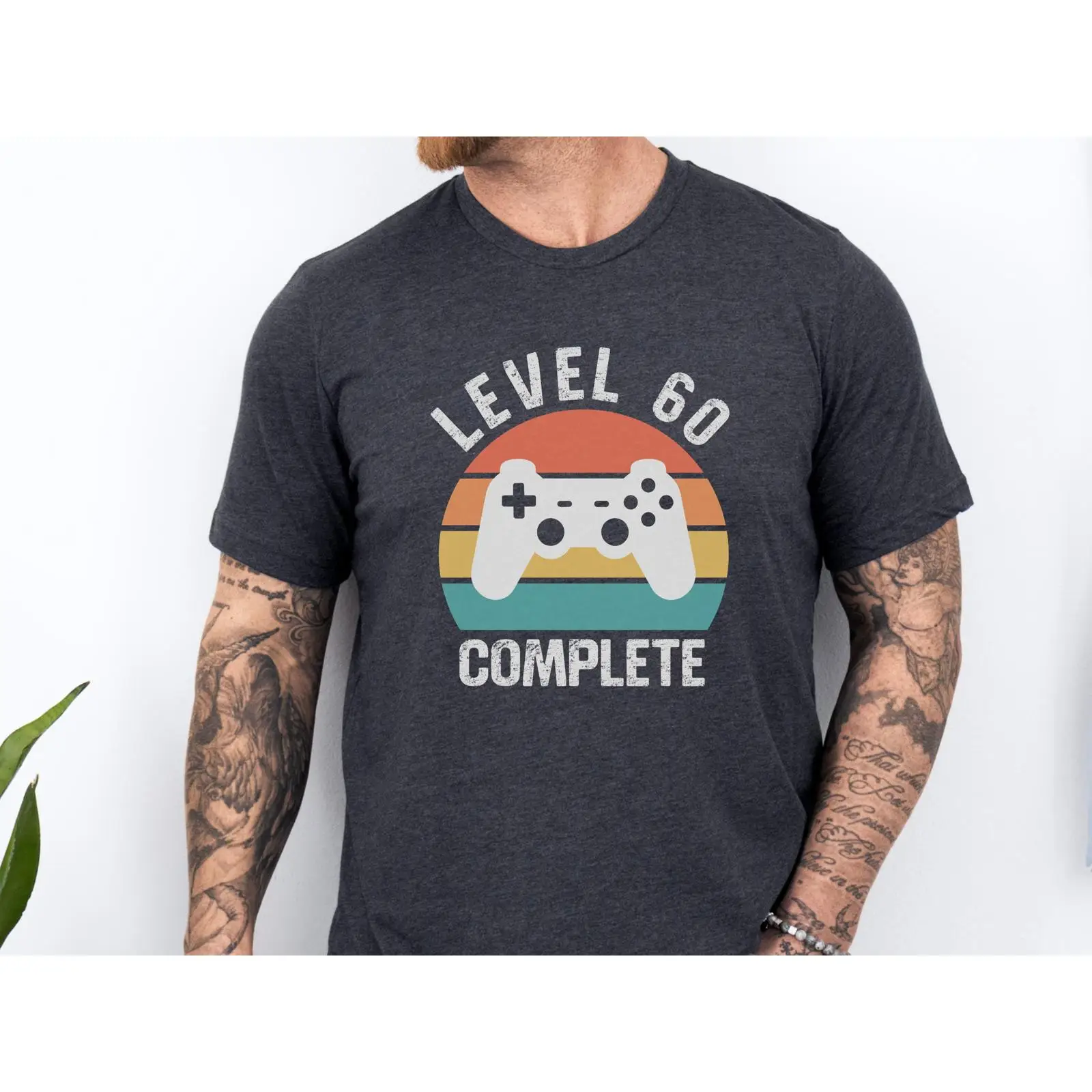 Level 60 Complete T Shirt Retr - Retro Gaming Achievements avaliação e preço