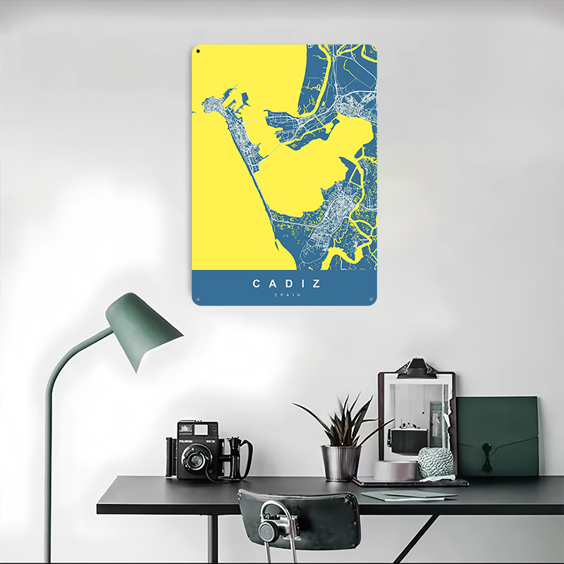 CADIZ SPAIN Tinplate Posters C - Retro Gaming Desk avaliação e preço