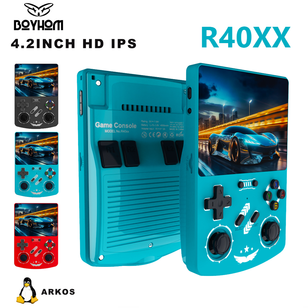 BOYHOM R40XX Handheld Game Con - Retro Gaming Linux avaliação e preço