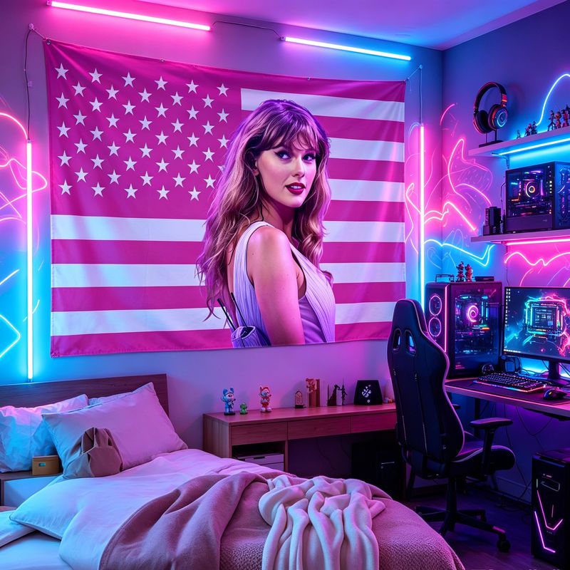VIKAMA American Flag Female Si - Retro Gaming Room avaliação e preço