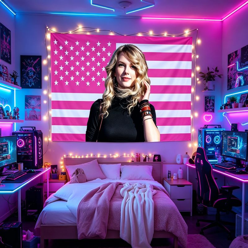 VIKAMA American Flag Female Si - Retro Gaming Room avaliação e preço