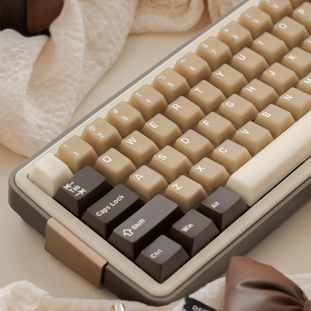 164 Keys Latte Coffee Keycaps  - Retro Gaming Keycaps avaliação e preço