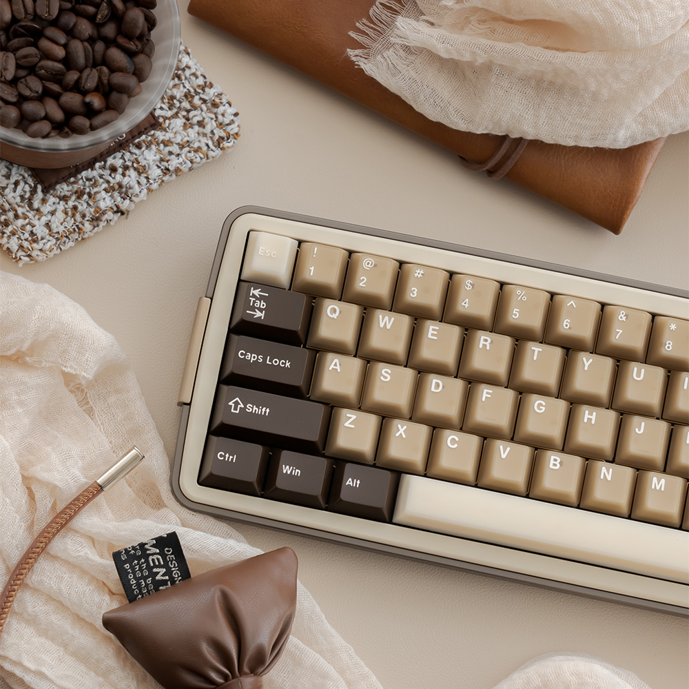 164 Keys Latte Coffee Keycaps  - Retro Gaming Keycaps avaliação e preço