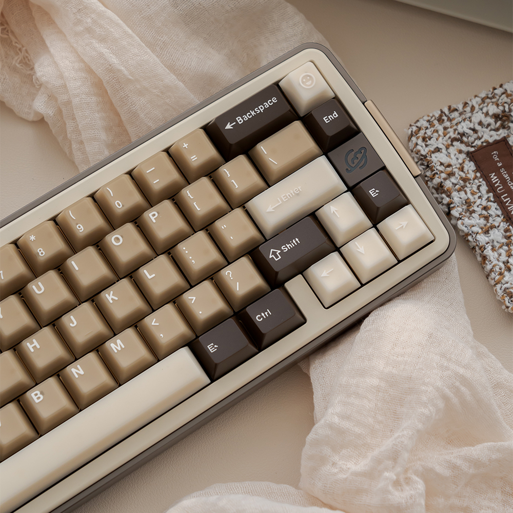 164 Keys Latte Coffee Keycaps  - Retro Gaming Keycaps avaliação e preço