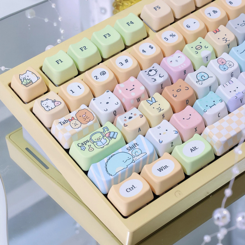 Cute Anime Keycaps Set,132 Key - Retro Gaming Keycaps avaliação e preço