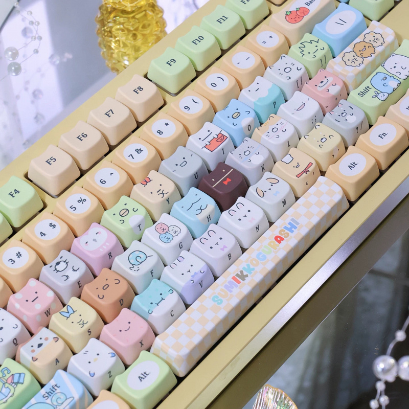 Cute Anime Keycaps Set,132 Key - Retro Gaming Keycaps avaliação e preço