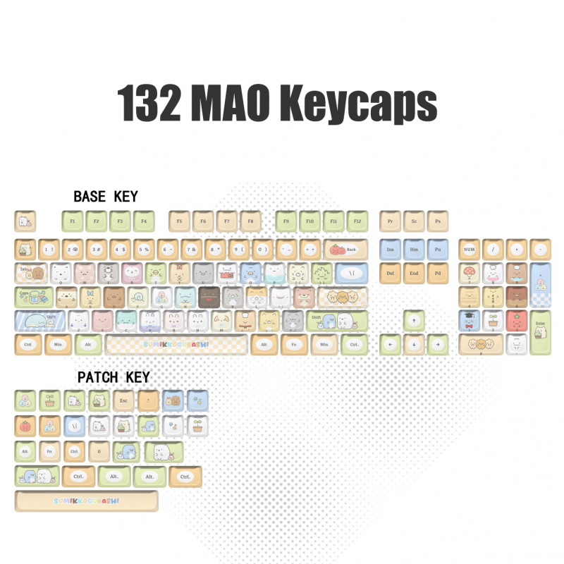 Cute Anime Keycaps Set,132 Key - Retro Gaming Keycaps avaliação e preço