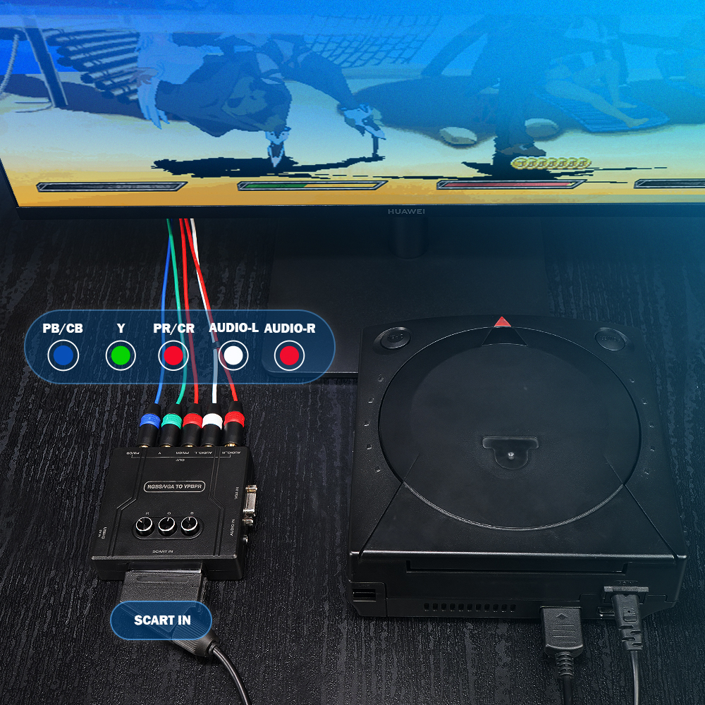 RGBS VGA to YPBPR Component Co - Retro Gaming Room avaliação e preço